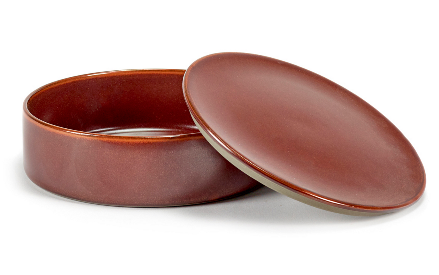 Stoneware Lidded Jar - Rust