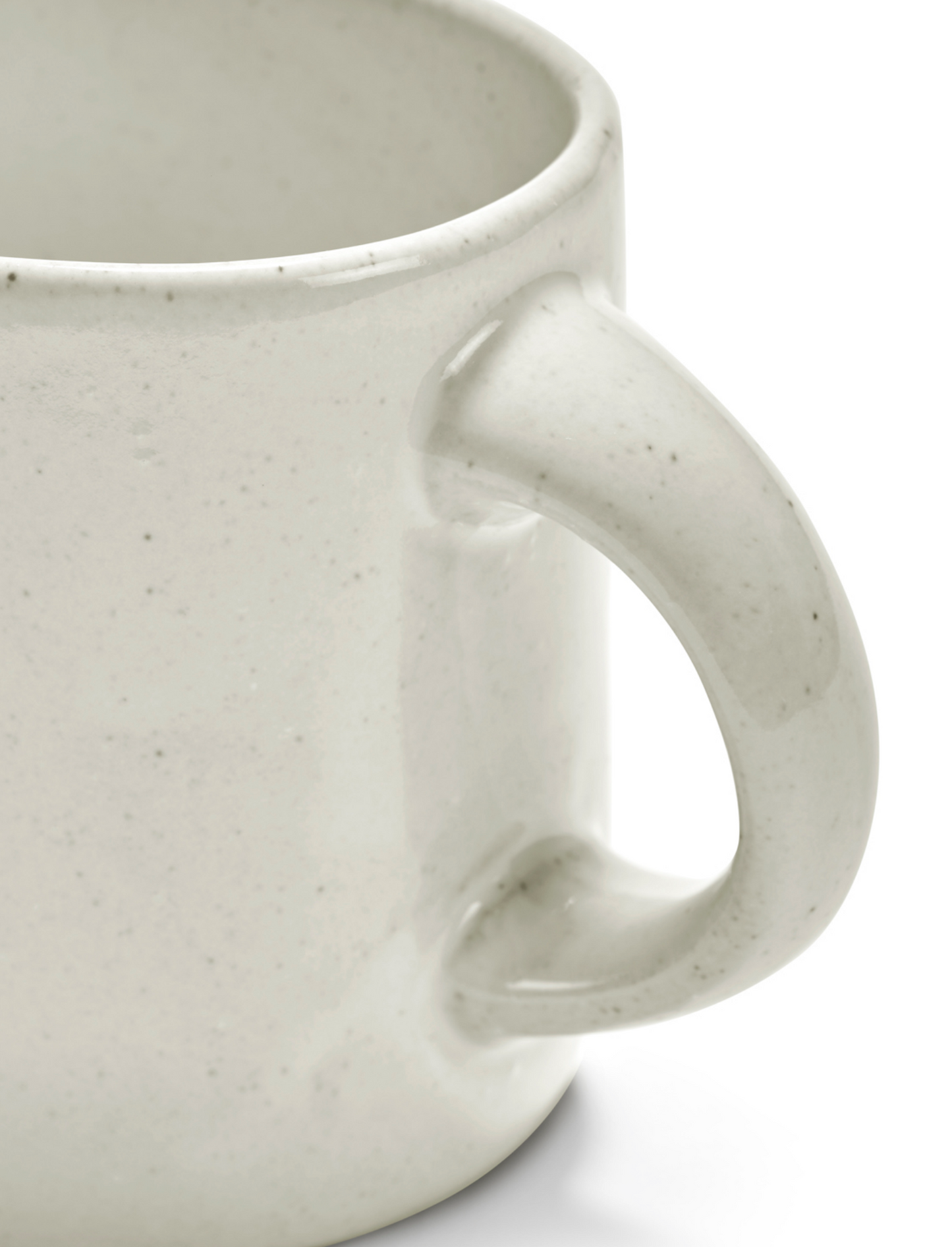 'Out Of Lines' Off-White Stoneware Mug