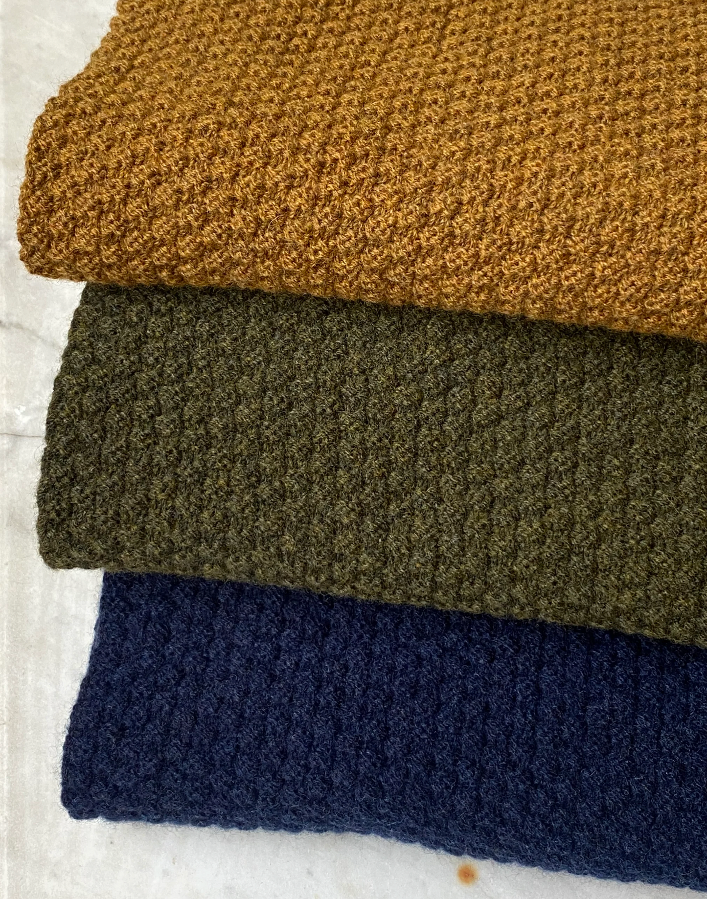 Moss Stitch Cashmere Mix Scarf
