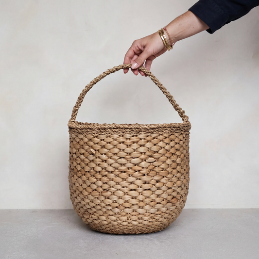 Round Flat Weave Basket