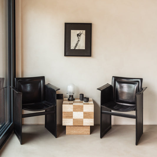 Arrben Italy 1980's vintage leather armchair