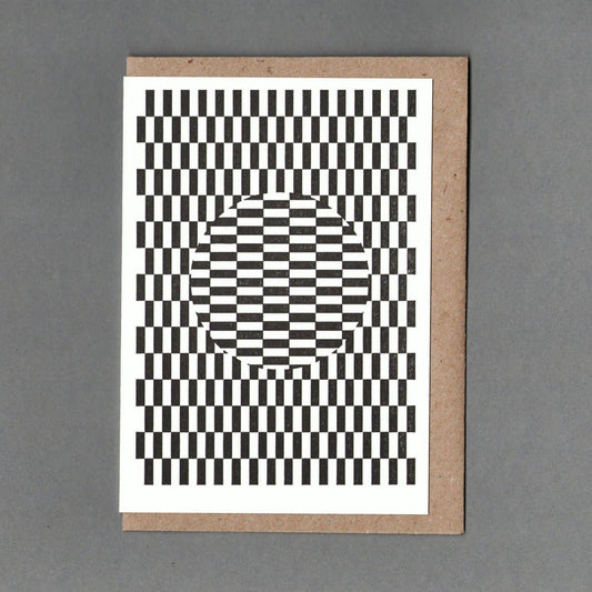 Ouchi Illusion. Letterpress Greeting Card
