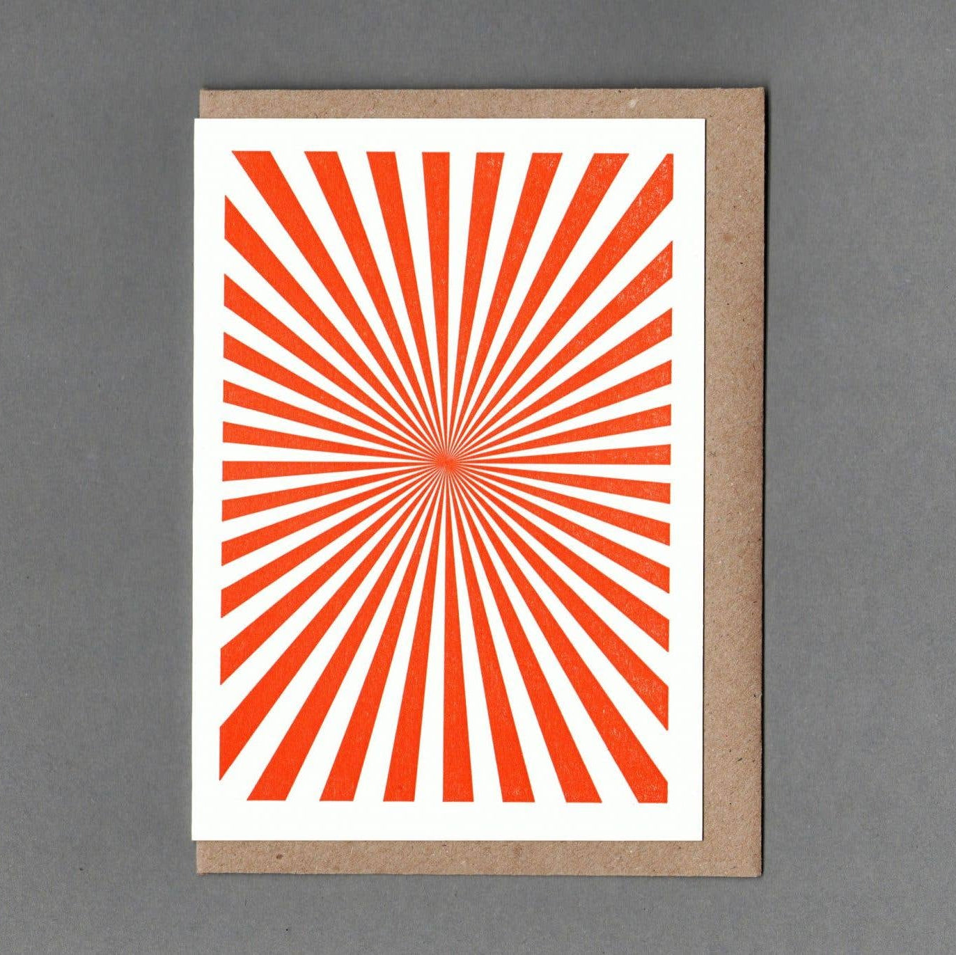 Starburst Illusion. Letterpress Greeting Card