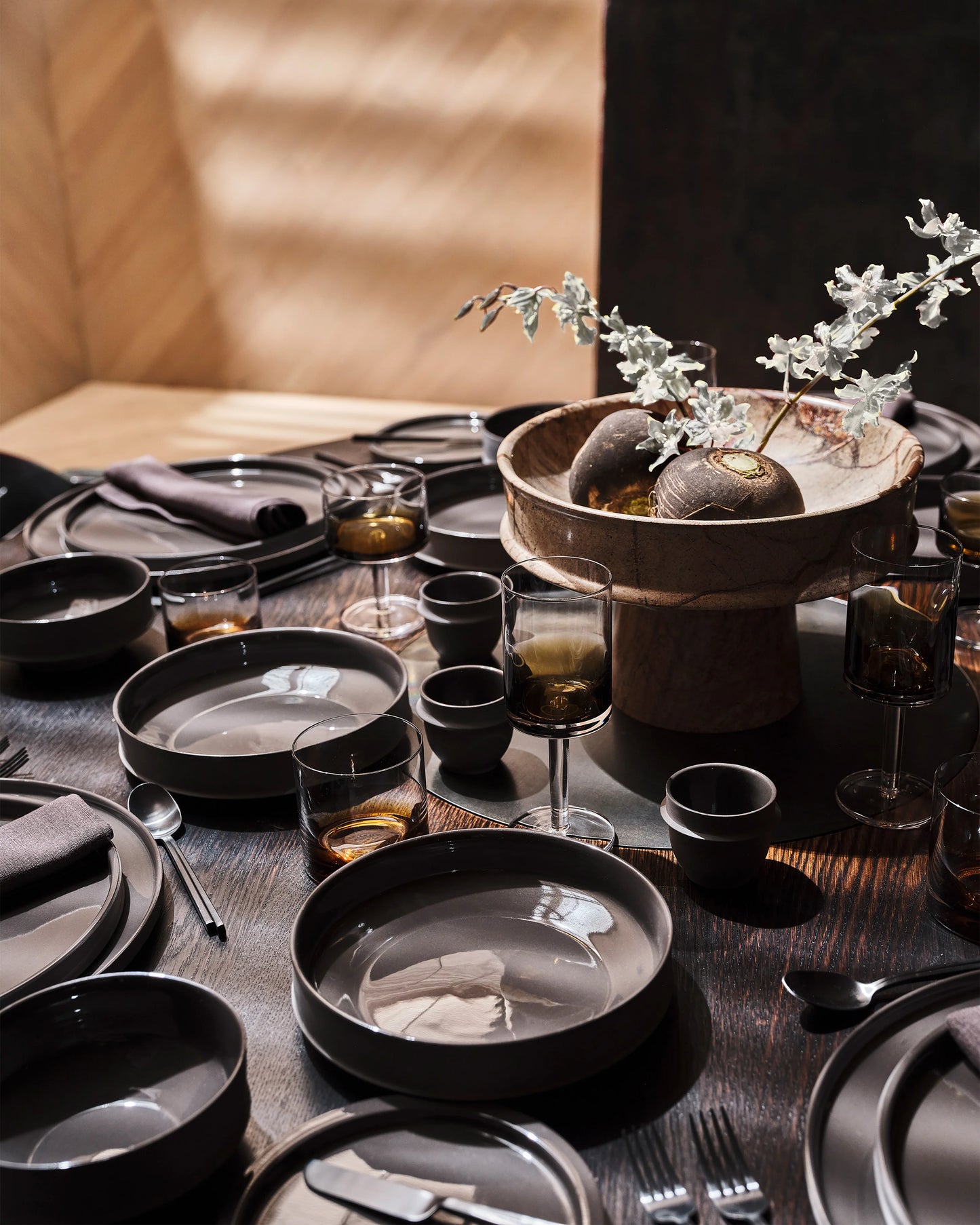 Dune Large Low Porcelain Bowl